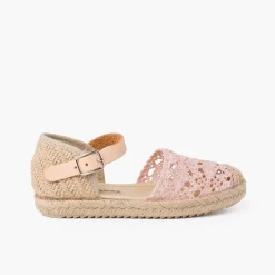 Menina Pisamonas Sandalia Alpargata Macrame Menina Com Fivela