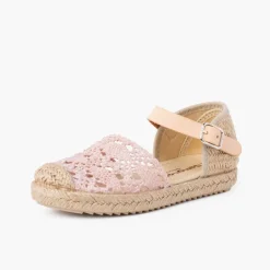 Menina Pisamonas Sandalia Alpargata Macrame Menina Com Fivela