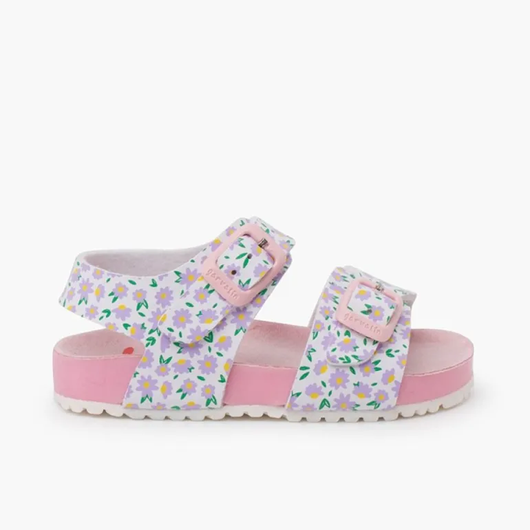 Menina Pisamonas Sandalia Bio Gel Flores Garvalin