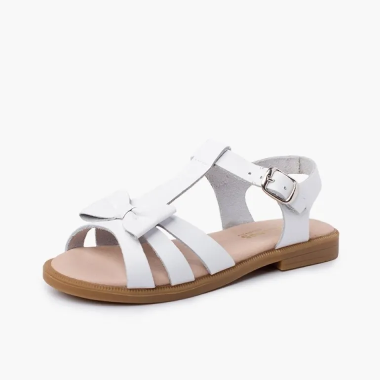 Menina Pisamonas Sandalia Pele Menina Laco Fecho Fivela