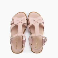 Menina Pisamonas Sandalia Pele Menina Laco Fecho Fivela