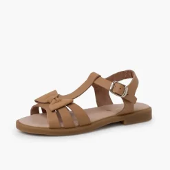 Menina Pisamonas Sandalia Pele Menina Laco Fecho Fivela