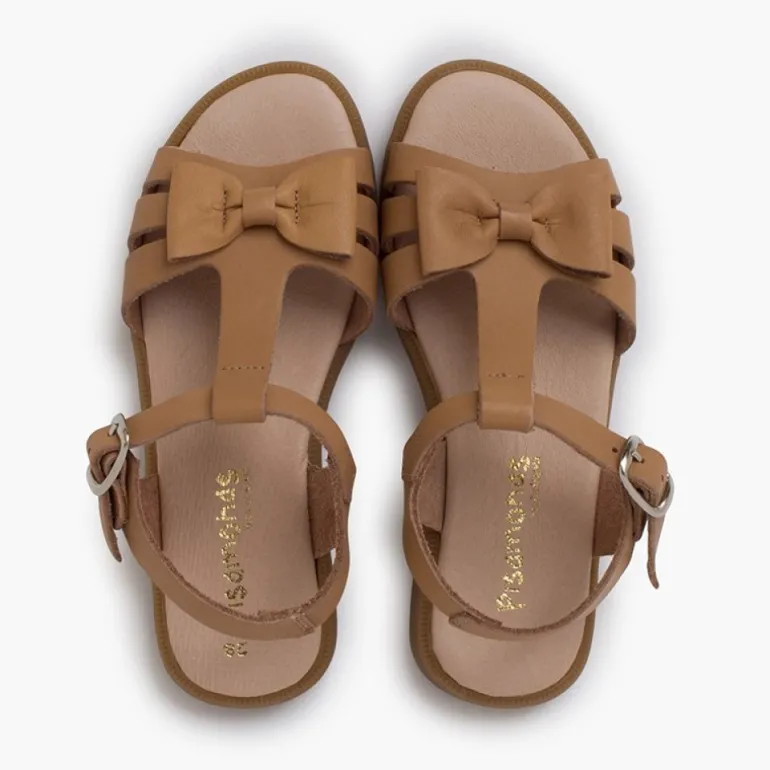 Menina Pisamonas Sandalia Pele Menina Laco Fecho Fivela