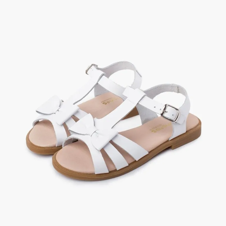 Menina Pisamonas Sandalia Pele Menina Laco Fecho Fivela