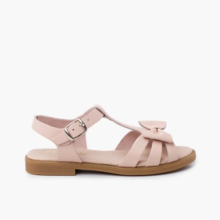 Menina Pisamonas Sandalia Pele Menina Laco Fecho Fivela