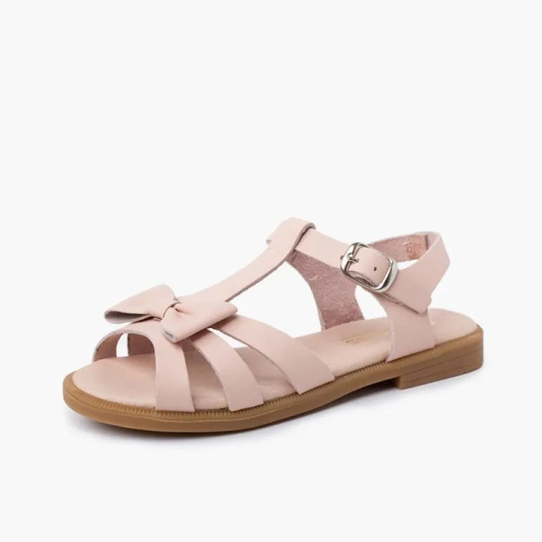 Menina Pisamonas Sandalia Pele Menina Laco Fecho Fivela
