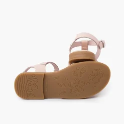 Menina Pisamonas Sandalia Pele Menina Laco Fecho Fivela