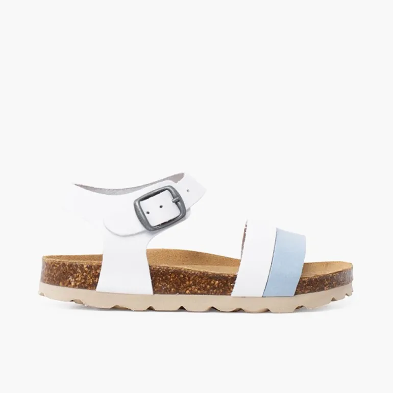 Menina Pisamonas Sandalia Tiras Bicolor Sola Bio Ergonomica