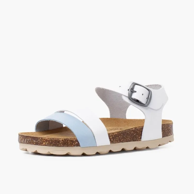 Menina Pisamonas Sandalia Tiras Bicolor Sola Bio Ergonomica