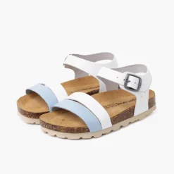 Menina Pisamonas Sandalia Tiras Bicolor Sola Bio Ergonomica