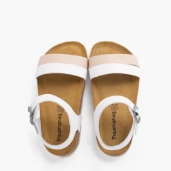 Menina Pisamonas Sandalia Tiras Bicolor Sola Bio Ergonomica