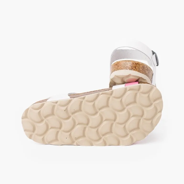 Menina Pisamonas Sandalia Tiras Bicolor Sola Bio Ergonomica