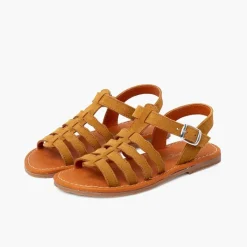 Menina Pisamonas Sandálias Camurca Tipo Gladiador Fivela