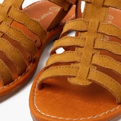 Menina Pisamonas Sandálias Camurca Tipo Gladiador Fivela
