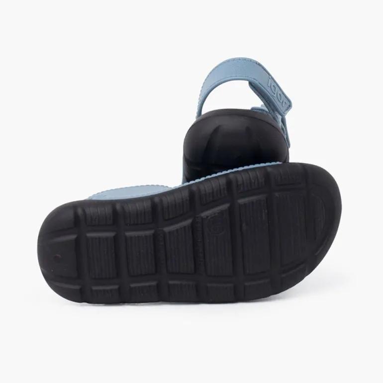 Menina Pisamonas Sandálias De Borracha Dupla Fivela Sola Eva Tira Aderente