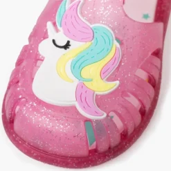 Menino Pisamonas Sandálias De Borracha Glitter Unicornio Tira Aderente