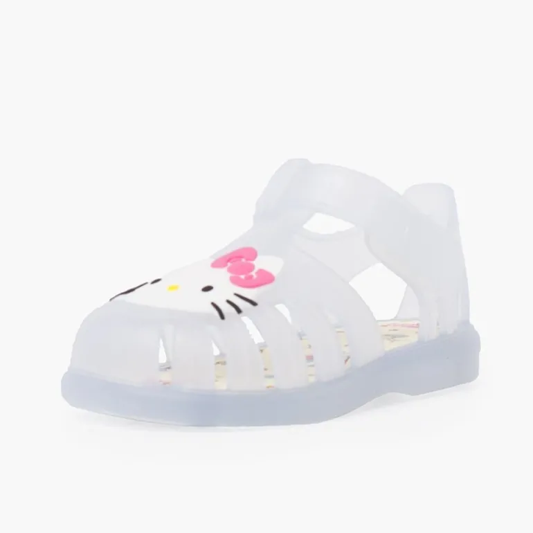 Menino Pisamonas Sandálias De Borracha Hello Kitty Fecho Aderente