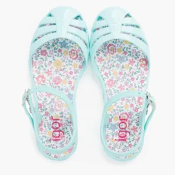 Mulher Pisamonas Sandálias De Borracha Menina Fivela Palmilha Flores