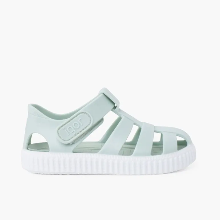 Menino Pisamonas Sandálias De Borracha Tipo Sapatilhas Tira Aderente