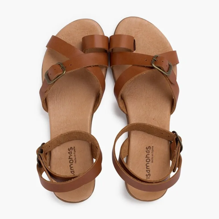 Menina Pisamonas Sandálias De Dedo Fivelas Pele