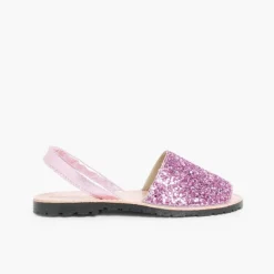 Mulher Pisamonas Sandálias Menorquinas Glitter Menina E Mulher