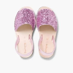 Mulher Pisamonas Sandálias Menorquinas Glitter Menina E Mulher