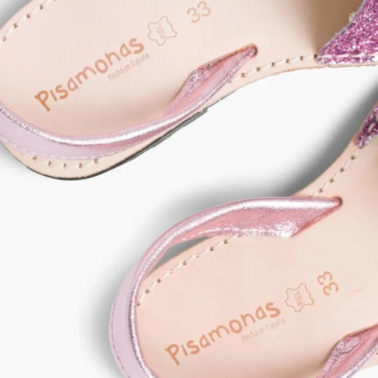 Mulher Pisamonas Sandálias Menorquinas Glitter Menina E Mulher