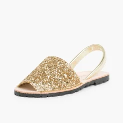 Mulher Pisamonas Sandálias Menorquinas Glitter Menina E Mulher