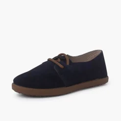 Menina Pisamonas Sapatos Atacadores Camurca Sola Caramelo