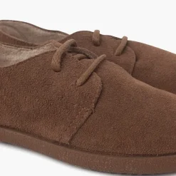 Menina Pisamonas Sapatos Atacadores Camurca Sola Caramelo