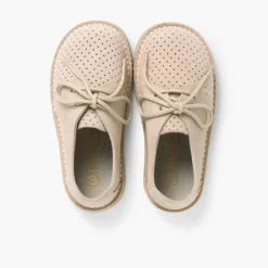 Menino Pisamonas Sapatos Blucher Camurca Com Picotado