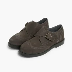 Menino Pisamonas Sapatos Blucher Camurca Fivela