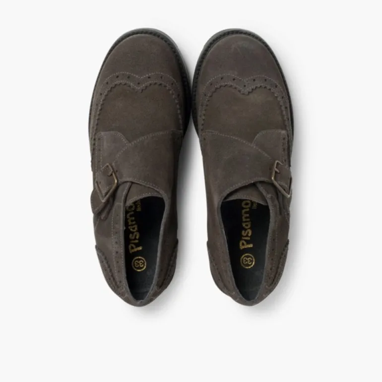 Menino Pisamonas Sapatos Blucher Camurca Fivela