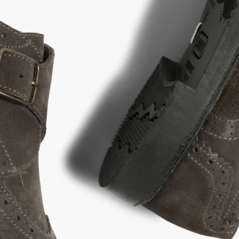Menino Pisamonas Sapatos Blucher Camurca Fivela