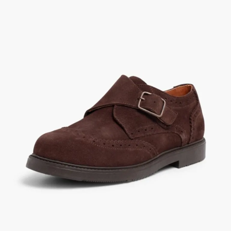 Menino Pisamonas Sapatos Blucher Camurca Fivela