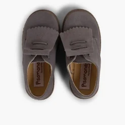 Menina Pisamonas Sapatos Blucher Camurca Franjas Lisos