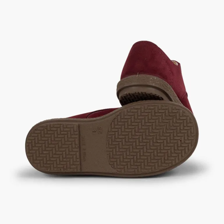 Menina Pisamonas Sapatos Blucher Camurca Franjas Lisos