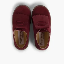 Menina Pisamonas Sapatos Blucher Camurca Franjas Lisos