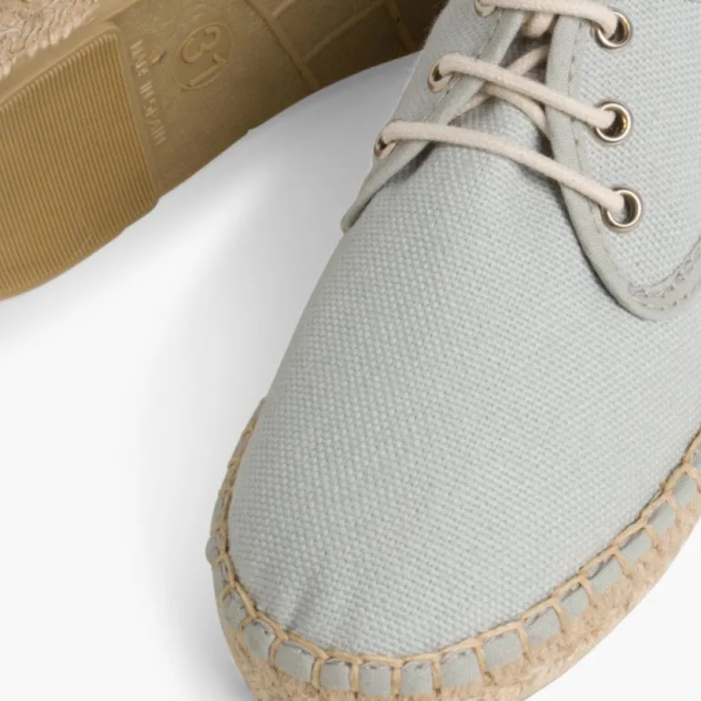 Menina Pisamonas Sapatos Blucher De Lona Com Sola Alpargata