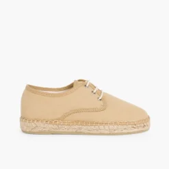Menina Pisamonas Sapatos Blucher De Lona Com Sola Alpargata