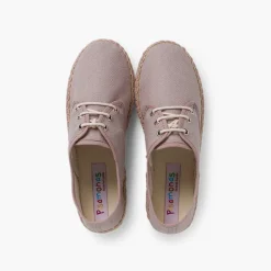 Menina Pisamonas Sapatos Blucher De Lona Com Sola Alpargata