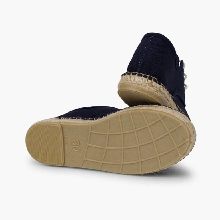 Menina Pisamonas Sapatos Blucher De Lona Com Sola Alpargata