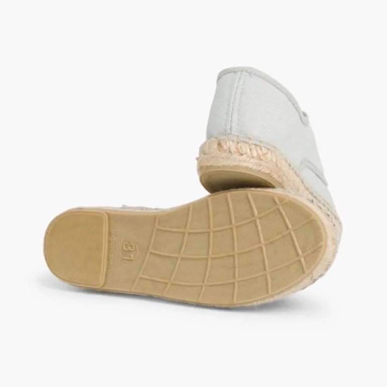 Menina Pisamonas Sapatos Blucher De Lona Com Sola Alpargata
