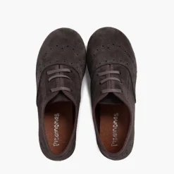 Menina Pisamonas Sapatos Blucher Menina E Mulher Camurca