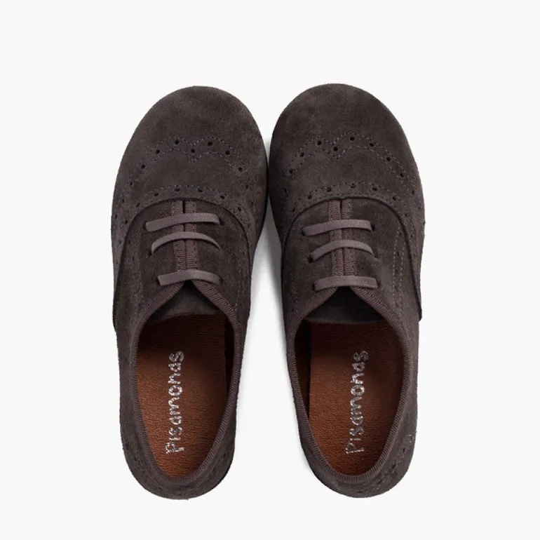 Menina Pisamonas Sapatos Blucher Menina E Mulher Camurca