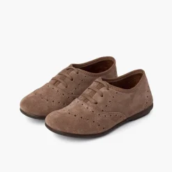 Menina Pisamonas Sapatos Blucher Menina E Mulher Camurca