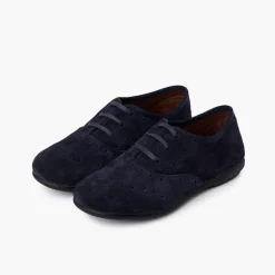 Menina Pisamonas Sapatos Blucher Menina E Mulher Camurca