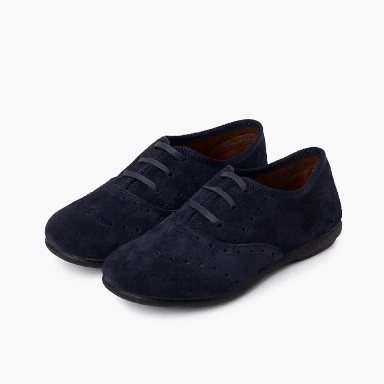 Menina Pisamonas Sapatos Blucher Menina E Mulher Camurca