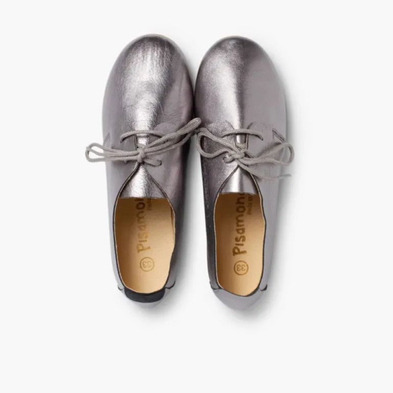 Menina Pisamonas Sapatos Blucher Menina E Mulher Metalizados