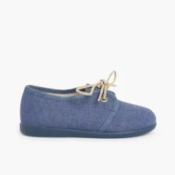 Menina Pisamonas Sapatos Blucher Menino Lona